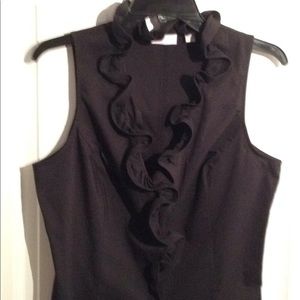 Sleeveless Black Dress Shirt